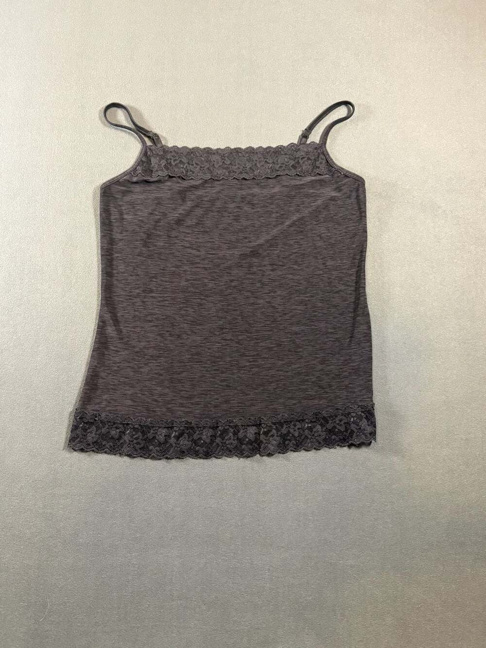Vanity Fair Cami Y2K Size XL/44 Brown Lace Trim Tank Top